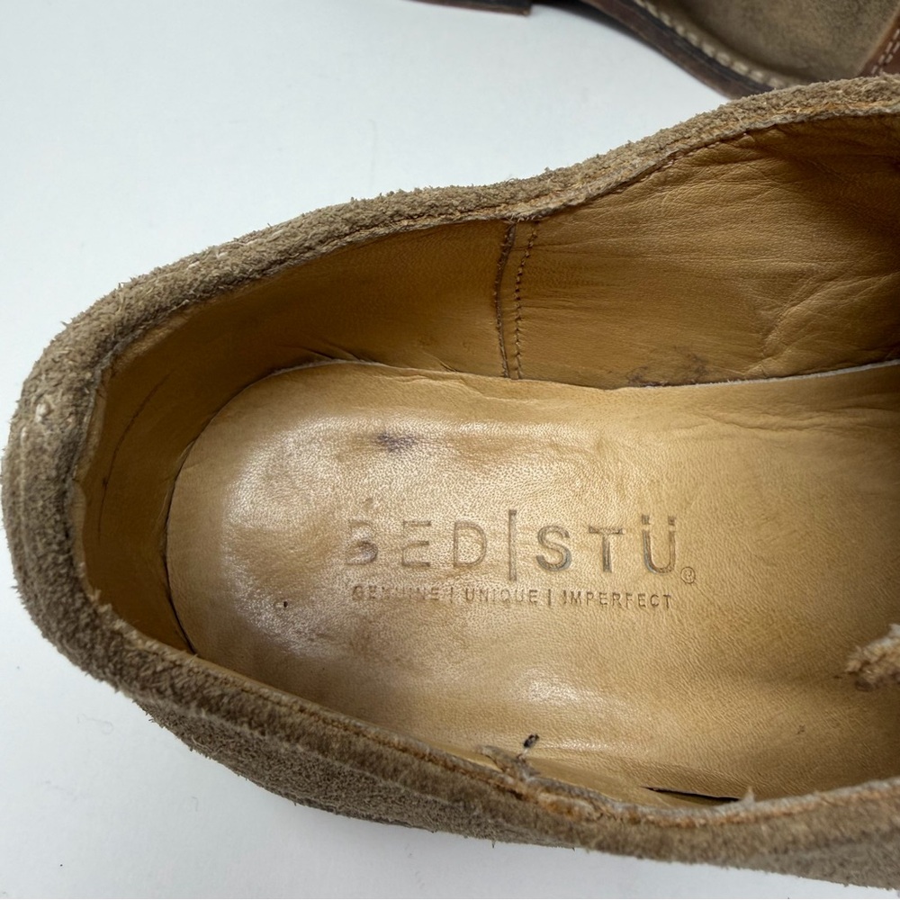 Bed Stu Rose Brown Cap Toe Slip-On Oxfords Shoes Leather Size 6 - Picture 9 of 10